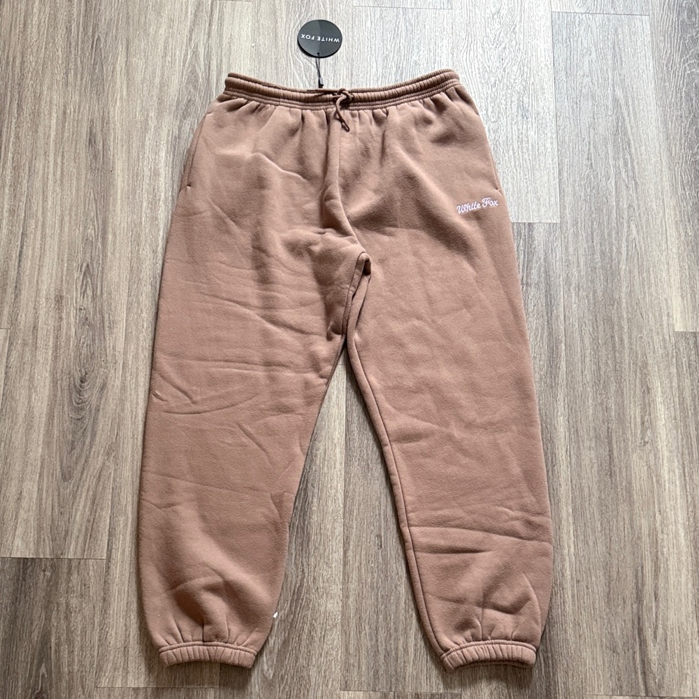 Whitefox Boutique Brown Joggers Pants Size XL Love me right Sweatpants Mocha